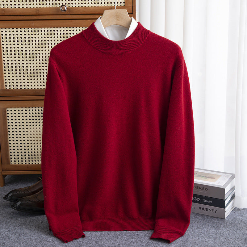 Half-collar Wool Sweater