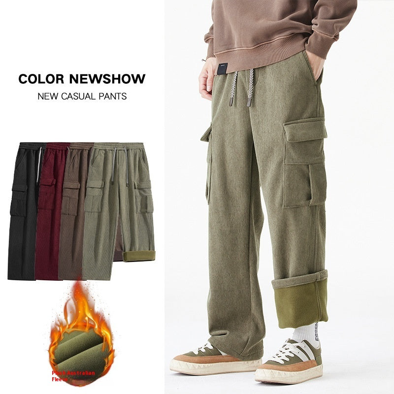Corduroy Pants Fleece-lined