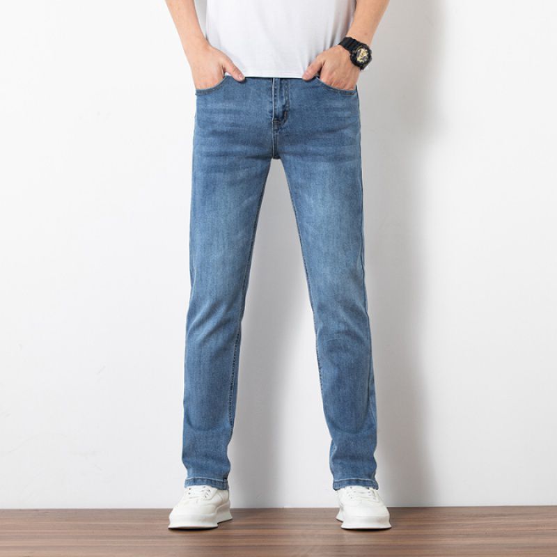 Loose Slim Fit Elastic Jeans
