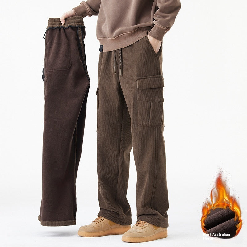 Corduroy Pants Fleece-lined