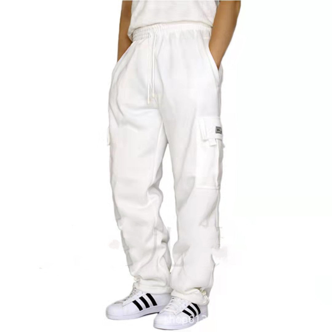 Stretch Elastic Waist Jogger Drawstring Trousers