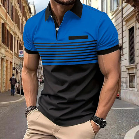Casual Striped Polo Shirt