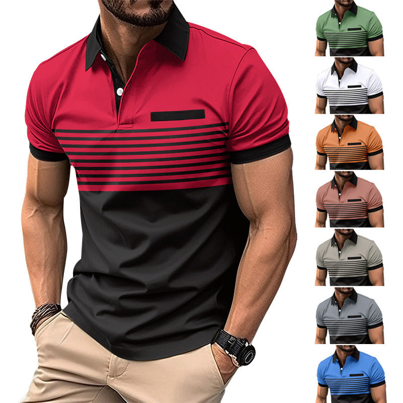 Casual Striped Polo Shirt