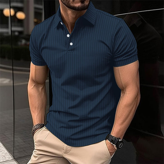 Elastic Vertical Polo Shirt