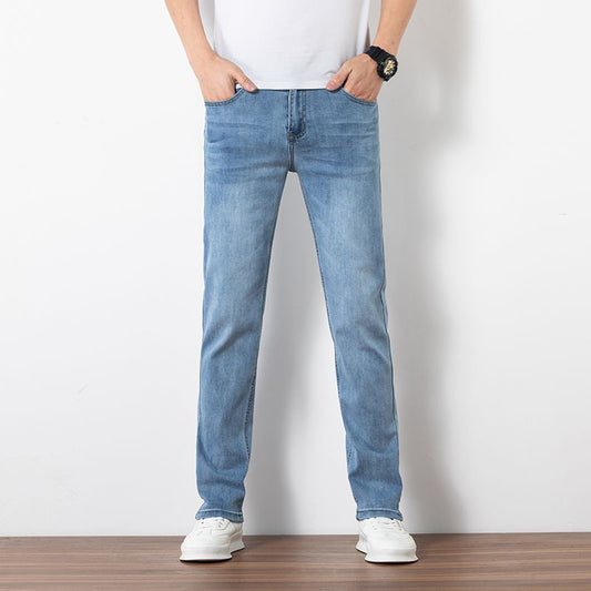 Loose Slim Fit Elastic Jeans